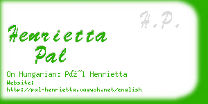 henrietta pal business card